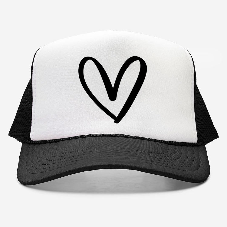 Heart Embroidered Trucker Hat