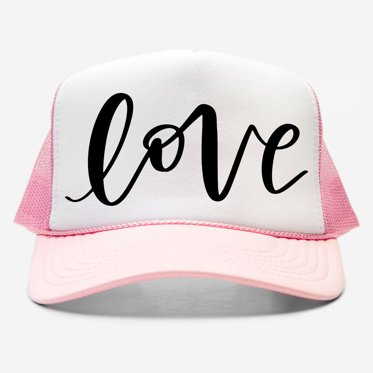 Love Script Trucker Hat