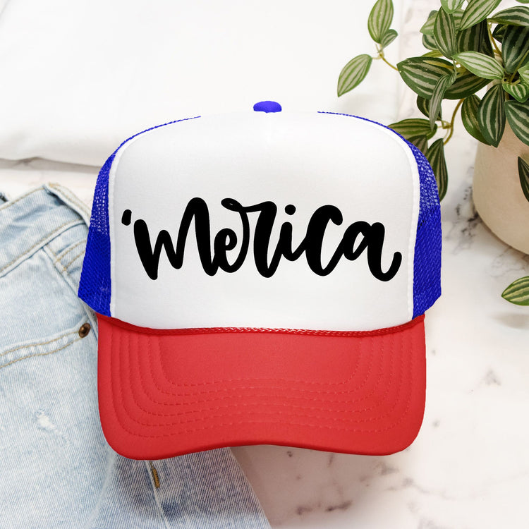 'Merica Embroidered Trucker Hat