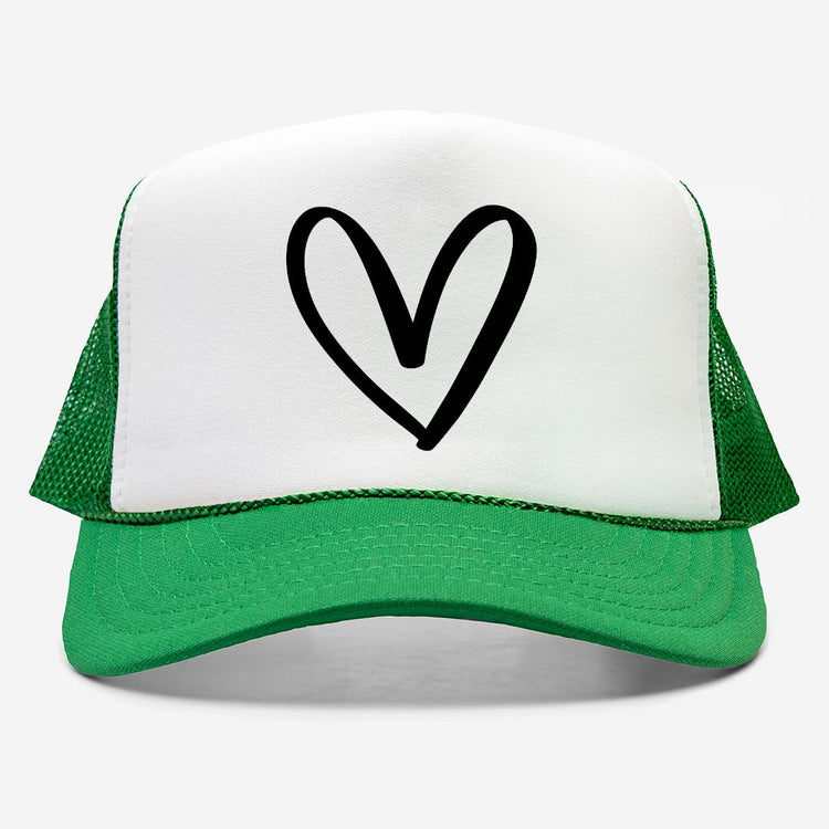 Heart Embroidered Trucker Hat