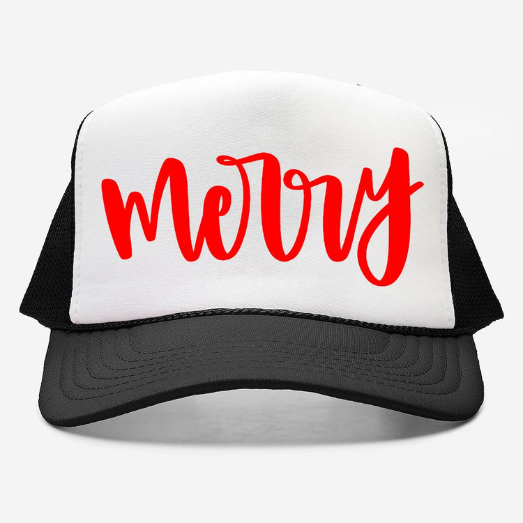 Merry Embroidered Trucker Hat