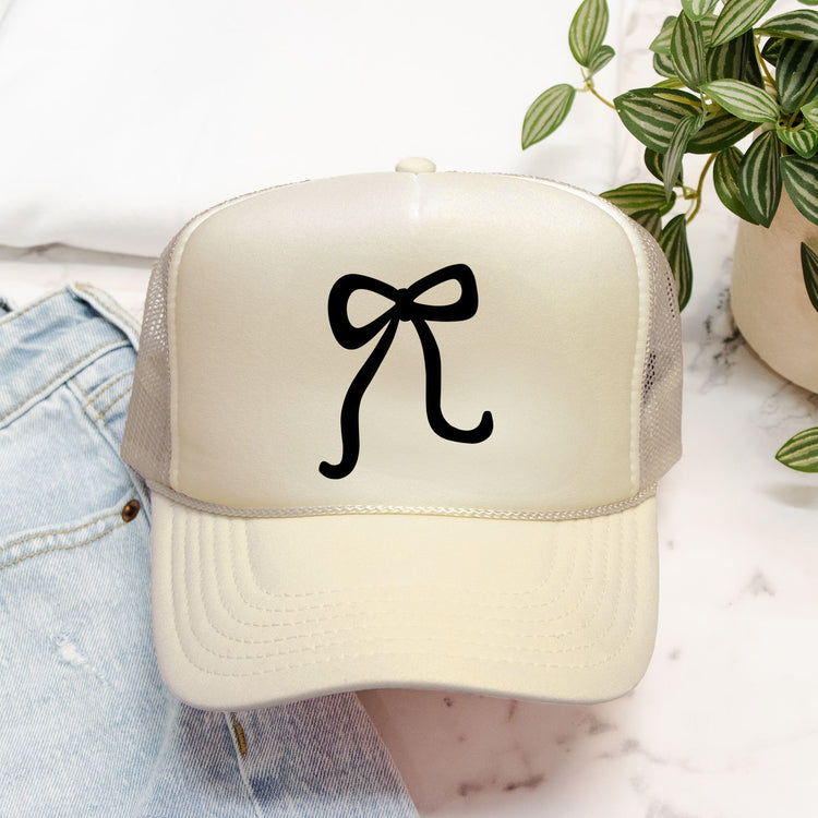 Bow Embroidered Trucker Hat