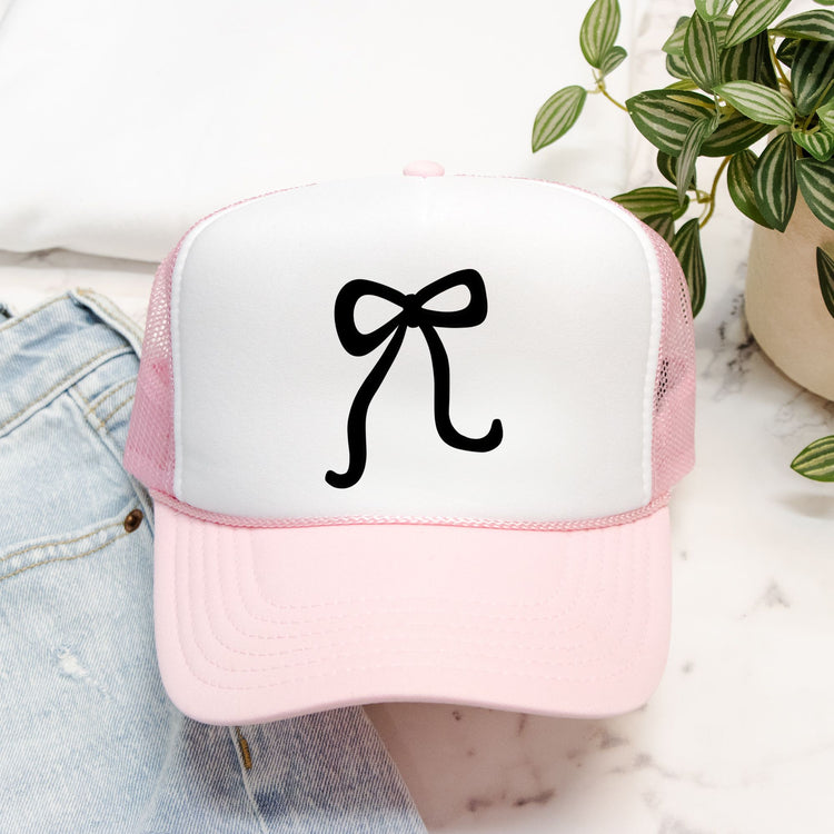 Bow Embroidered Trucker Hat