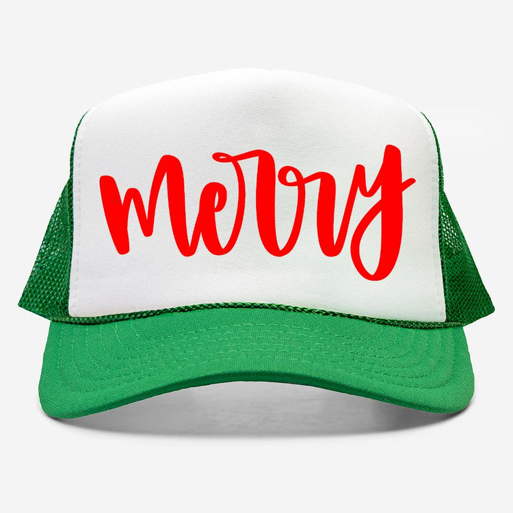 Merry Embroidered Trucker Hat