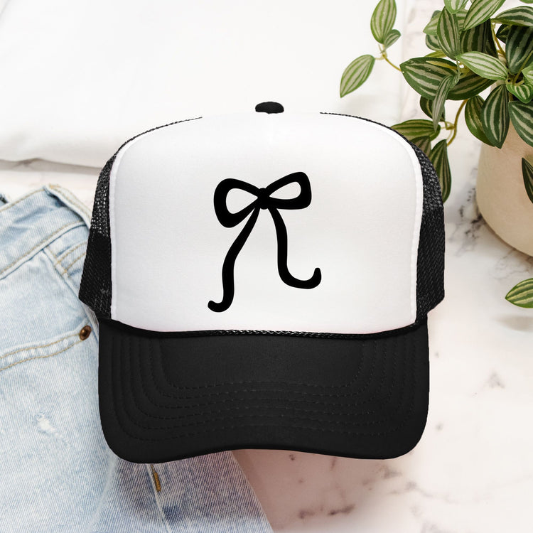 Bow Embroidered Trucker Hat