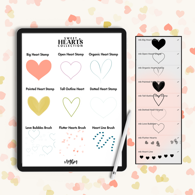 Sweet Hearts Collection | Brushes for Procreate