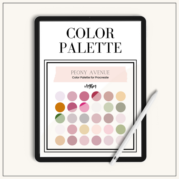 Peony Avenue Palette | Color Palette for Procreate