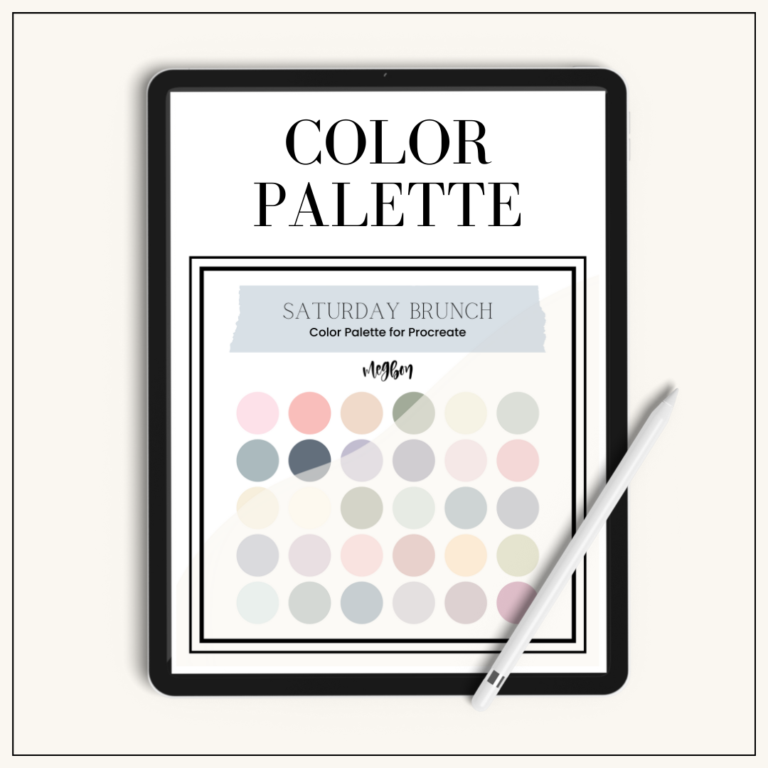 Saturday Brunch Palette Color Palette for Procreate MEG BON LLC