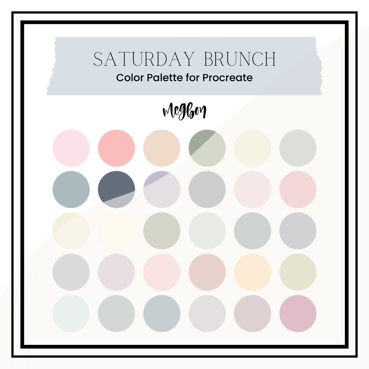 Saturday Brunch Palette | Color Palette for Procreate