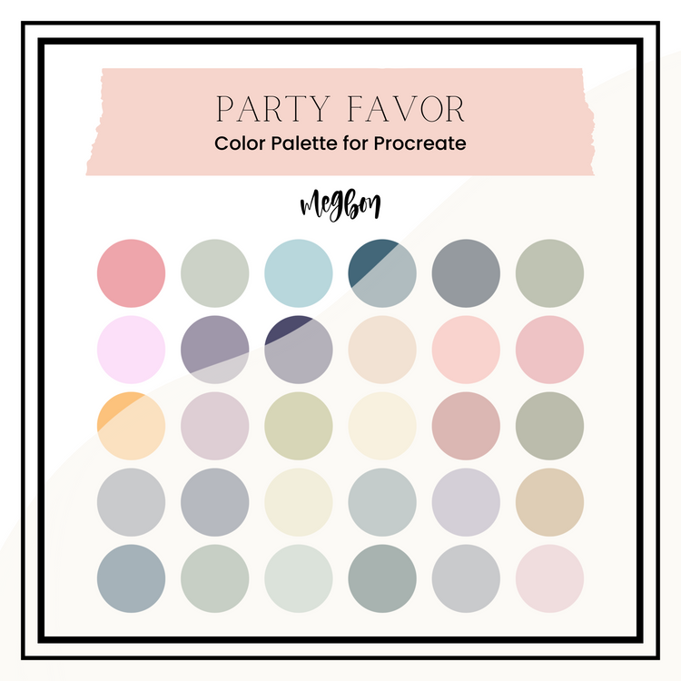 Party Favors Palette | Color Palette for Procreate