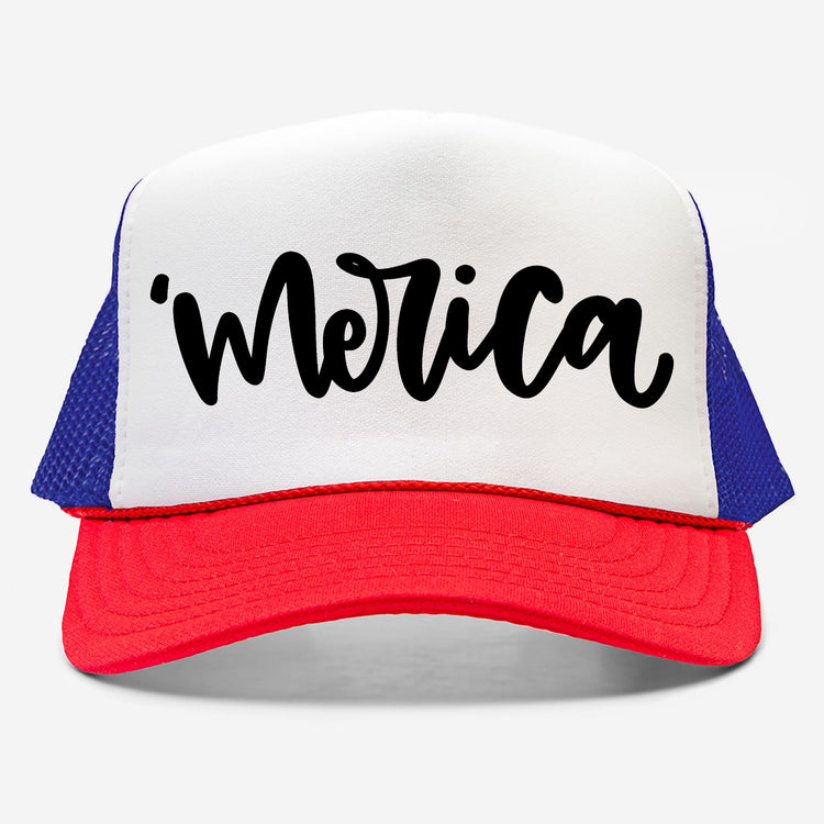 'Merica Embroidered Trucker Hat