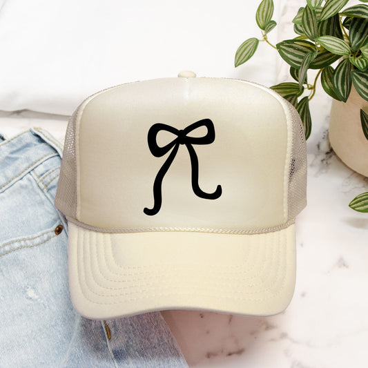 Bow Embroidered Trucker Hat